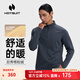 HOTSUIT后秀秋冬加絨保暖長(cháng)袖T恤男格粒絨立領(lǐng)半拉鏈打底衫男士加絨衛衣 【第三代】城堡巖灰 XL