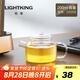 明尊（LIGHTKING）迷你小容量泡茶壺 玻璃茶壺飄逸杯玻璃杯 茶具茶水分離杯花茶壺 S-031B【200ml】