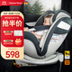 適優(yōu)途（Happy Yootu）守護甜心0-4-12歲汽車(chē)兒童安全座椅360旋轉雙向ISOfix可坐可躺 浪漫灰