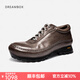 dreambox鈞博vibram舒適透氣戶外休閑鞋高檔手工水洗馬皮男士皮鞋 灰色 40