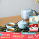萬(wàn)仟堂（Edenus）高檔旅行茶具套裝 快客杯帶便攜包七夕情人節(jié)禮物禮盒 稱心如意 A 粉青釉 一壺2杯