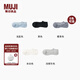 無(wú)印良品（MUJI）男式 合腳直角和紙混運動(dòng)船襪 男士短襪男款隱形襪淺口 DAC40A4S 淺藍色 25-27cm