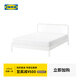 宜家（IKEA）NESTTUN奈斯頓鐵藝床鐵床床架雙人床加厚簡(jiǎn)約臥室出租房 白色床架/魯瑞 1500mm*2000mm