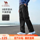 駱駝（CAMEL）休閑戶外登山褲男防潑水直筒工裝褲 J14CA6L6645 幻影黑 L