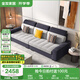 全友（QUANU）全友家居沙發(fā)布藝多人組合可拆洗客廳仿棉麻轉(zhuǎn)角布沙發(fā)家具 質(zhì)感灰|A布藝沙發(fā)（左2+右2）