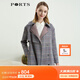 PORTS寶姿女裝 秋冬新品長(zhǎng)袖長(zhǎng)大衣SL9C012LFQ034 丈青色格子 2
