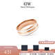 丹尼爾惠靈頓（DanielWellington）DW戒指女 經(jīng)典白琺瑯雙色戒指時(shí)尚情侶戒指 七夕情人節禮物送女友 58號DW00400044 玫瑰金色