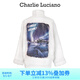 Charlie Luciano北極光皮草大衣毛絨冬季新款情侶男女同款加厚寬松休閑cl外套潮 紅色 XS