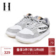 杰克·瓊斯（JACK&JONES）BSQ聯(lián)名款春季新款撞色拼接圖案貼布透氣打孔休閑鞋男鞋2251C8002 A42淺灰 單層 43