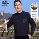 老爺車(chē)（LAOYECHE）爸爸裝含30羊毛針織衫男冬季保暖本命年紅色毛衣中老年人男士打底