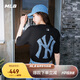 MLB男女短袖T恤做舊大logo速干涼感25新款3ATSM0953-50BKS-XL