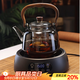 全度玻璃提梁壺家用小型電陶爐煮茶器燒水壺大容量保溫玻璃茶壺 提梁壺（煙灰色）+康米電陶1