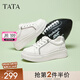 他她（TATA）厚底休閑板鞋女鞋輕便松糕鞋百搭小白鞋春季新款CYC01AM5 白/銀 37