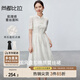 尚都比拉新中式蕾絲連衣裙女2025夏季國風(fēng)女裝氣質(zhì)顯瘦拼接裙子