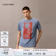 Calvin KleinJeans25春夏男士潮流休閑ck城市路牌印花純棉針織T恤4RB855G CFF-星藍(lán) M