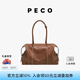PECO小丑保齡球包植鞣皮油蠟長(zhǎng)柄法棍腋下手提通勤單肩波士頓女包禮物 大號(hào)琥珀色頭層半樹膏小牛預(yù)售7天