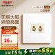 德力西（DELIXI） 開關(guān)插座面板CD821白色斜五孔插座86型安裝家用墻壁電源開關(guān)面板 二位音響插座
