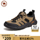 駱駝牌男鞋戶外休閑運(yùn)動(dòng)登山鞋防滑耐磨徒步鞋七夕禮物卡其44