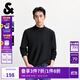 杰克·瓊斯（JACK&JONES）25年男裝秋季半高領(lǐng)舒適德絨打底衫男長(cháng)袖T恤內搭休閑高彈上衣 E40 黑色 M 175