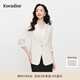 珂萊蒂爾2025春季新款七分袖西裝外套女設(shè)計感小西服氣質(zhì)通勤外衣 本白色 L