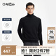 金利來(lái)【含羊絨羊毛】秋冬新款針織衫男保暖滑糯厚實(shí)高領(lǐng)套頭毛衣 黑色-99 2XL 185/100A 推薦150-160斤