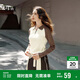 森馬（Semir）POLO衫女短款拼色插肩袖修身上衣小個子秋顯瘦套頭衫101524115003