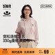 森馬（Semir）森柔棉|梅花系列衛衣女寬松插肩袖秋連帽繡花套頭衫101524116006