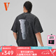 VLONE STAPLE月球大LOGO印花燙鉆水洗寬松短袖T恤時(shí)尚個(gè)性七夕送男友 VLTE25010BK M