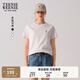 Teenie Weenie小熊短袖T恤女2025年春夏新款基礎時尚易搭刺繡圓領T恤上衣女 象牙白 M 165