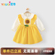 優(yōu)奇女童連衣裙嬰兒秋裝兒童公主裙可愛(ài)女寶寶連衣裙小女孩外出小裙子