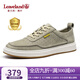 楓葉（leaveland）意大利男鞋新品頭層牛皮網(wǎng)孔透氣運(yùn)動(dòng)板鞋男輕便軟底休閑皮鞋子男 沖孔灰色（皮鞋碼） 43 (265mm)