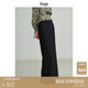 旅途原品ltyp 醋酸半身裙女直筒裙Renew時(shí)髦百搭半裙新款開(kāi)叉高腰半身裙秋 經(jīng)典黑-41%綿羊毛 M （現貨）