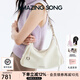 Amazing Song乙頌女包[教師節(jié)禮物]陳都靈同款甜甜圈HOBO小號新款單肩斜挎包 奶油黃 【油蠟牛皮】精美禮盒發(fā)貨