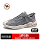 駱駝牌男鞋透氣緩震網(wǎng)面鞋百搭休閑鞋戶(hù)外運動(dòng)鞋W112309230灰色41