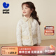 迷你巴拉女童輕薄三防羽絨服外套寶寶時(shí)尚撞色冬季兒童衣服 奶白10501 110