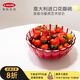 Guzzini 北歐花瓣沙拉碗意大利進(jìn)口創(chuàng)意水果盤水果碗 紅色25cm