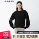 S.DEER圣迪奧女裝時(shí)尚羅紋圓領(lǐng)泡泡袖黑色毛衣S21463512 黑色/91 L/170
