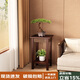 小匠材實(shí)木中式花臺陽(yáng)臺架子中古風(fēng)置物架落地式裝飾擺件客廳多層花架子