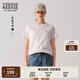 Teenie Weenie小熊短袖T恤女2025年春夏新款基礎(chǔ)時尚易搭刺繡圓領(lǐng)T恤上衣女 象牙白 M 165