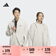 adidas休閑舒適寬松加絨連帽夾克外套男女阿迪達斯官方輕運動   礬土棕   S
