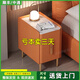 臥室床頭柜臥室2025新款小型家用收納柜超窄極窄邊創(chuàng  )意小床頭柜 橙色【實(shí)木款】雙抽 48cm高 30cm寬*40cm厚