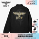 BOY LONDON【月光之城】潮牌龍年情侶款外套老鷹印花夾克 N23009 黑色 L