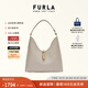 芙拉（FURLA）[11.11搶先購]GOCCIA牛皮中號女士手提單肩包腋下包HOBO包流浪包 白色