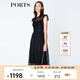 PORTS寶姿商場(chǎng)同款連衣裙 新品女裝優(yōu)雅蕾絲拼接修身連衣裙 黑色 M (6)