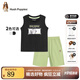 暇步士（Hush Puppies）童裝兒童男大童套裝夏季新款精梳棉小毛圈舒適清涼夏季套裝 鉆石黑 110 cm