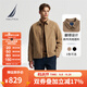諾帝卡（NAUTICA）【單件直降】春夏新款經(jīng)典簡(jiǎn)約挺闊有型翻領(lǐng)薄外套夾克男JO4306 深卡其2BB M