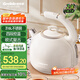 格來德（Grelide）燒水壺歐式復(fù)古保溫316不銹鋼電熱水壺多段控溫電水壺恒溫防燙家用熱水壺D1215E白色