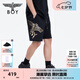 BOY LONDON潮牌休閑褲中性風(fēng)夏季寬松高街黑色短褲N13902 黑色 S