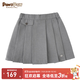 PawinPaw小熊童裝春秋季女童短裙學(xué)院風(fēng)百褶裙半身裙 灰色/15 130 cm