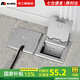 MSHML地插座隱藏式不銹鋼防濺水120型通用強電插座電話(huà)網(wǎng)絡(luò )地面插座 五孔